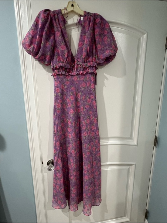 Astr Dresses & Skirts - NWT Astr Floral Purple Maxi Dress with Pink Blooms